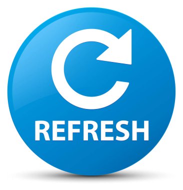 Yenileme (ok simgesini döndür) siyan mavisi yuvarlak düğmesi