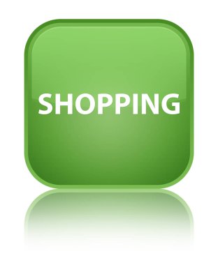 Alışveriş özel yumuşak yeşil kare düğme