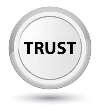 Baş beyaz yuvarlak düğmesini güven