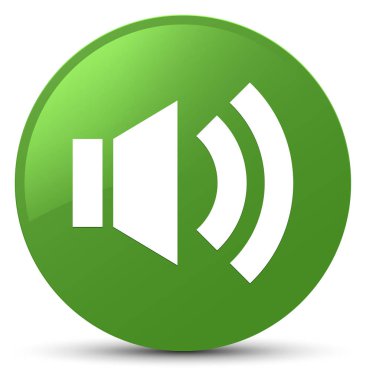 Ses simgesini yumuşak yeşil yuvarlak düğmesi