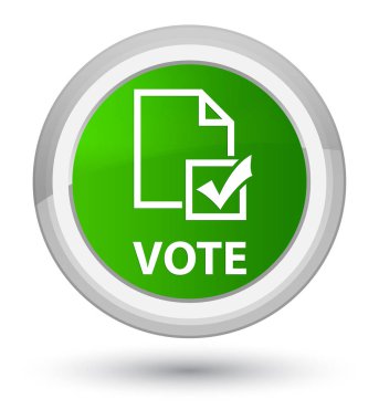 Oy (anket simgesi) asal yeşil yuvarlak düğmesine