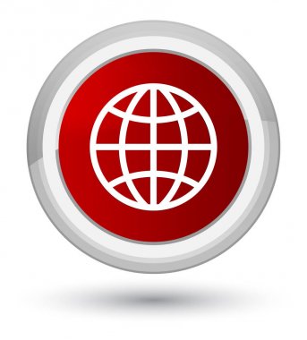 Dünya simge ilk kırmızı yuvarlak düğmesi