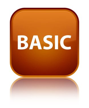 Temel özel kahverengi kare düğme