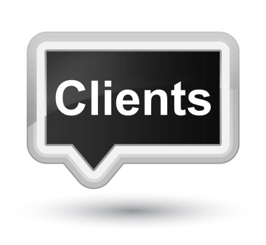 İstemciler siyah banner buton asal