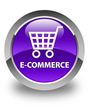 E-ticaret parlak mor yuvarlak düğmesi