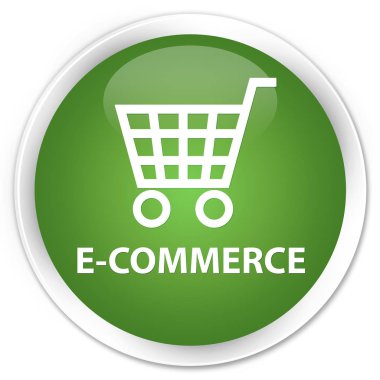 E-ticaret sigorta primi yumuşak yeşil yuvarlak düğmesi