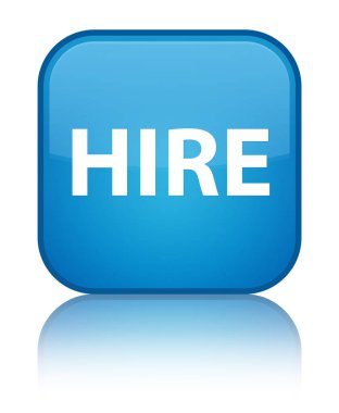 Kiralık özel camgöbeği mavi kare düğme