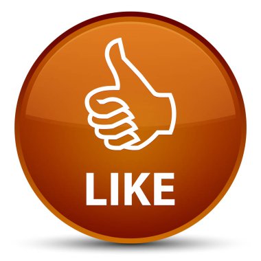 Özel kahverengi yuvarlak düğmesinin