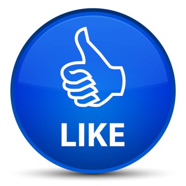 Özel mavi yuvarlak düğmesinin