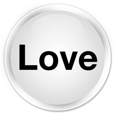 Aşk premium beyaz yuvarlak düğmesi