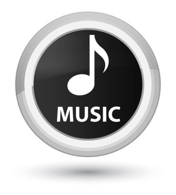 Müzik ana siyah yuvarlak düğmesi