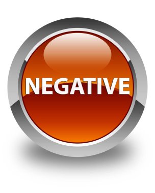 Negatif parlak kahverengi yuvarlak düğme