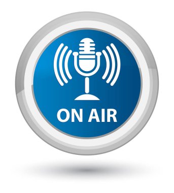 Hava (mikrofon simgesi) Prime'da mavi düğme yuvarlak