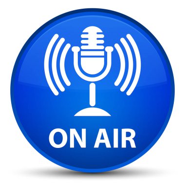 Hava (mikrofon simgesi) özel mavi yuvarlak düğmesi