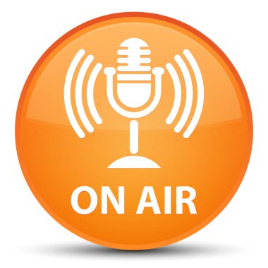 Hava (mikrofon simgesi) özel turuncu yuvarlak düğmesi