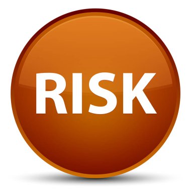 Risk özel kahverengi yuvarlak düğmesi
