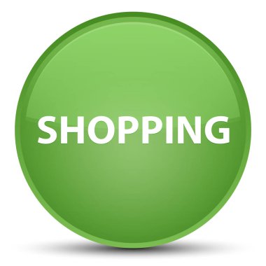 Alışveriş özel yumuşak yeşil yuvarlak düğmesi