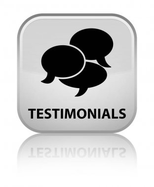 Görüşler (yorum simgesi) özel beyaz kare düğme