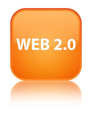 Web 2.0 özel turuncu kare düğme