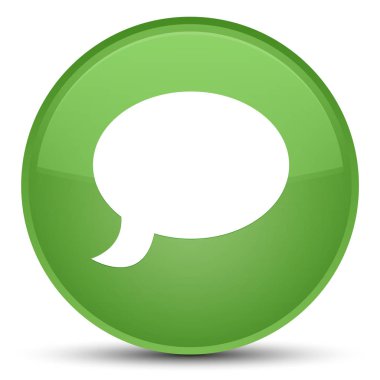 Sohbet simgesi özel yumuşak yeşil yuvarlak düğmesi