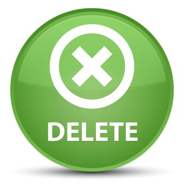 Özel yumuşak yeşil yuvarlak düğmeyi silme