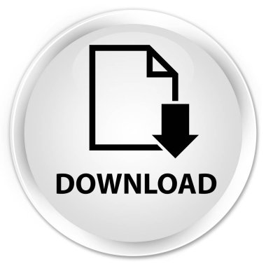 Download (Belge simgesi) premium beyaz yuvarlak düğmesi