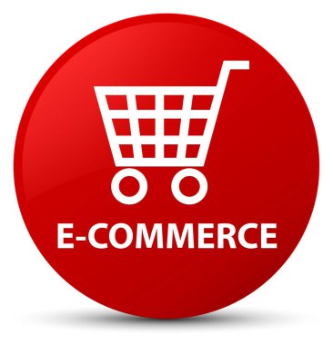 E-ticaret kırmızı yuvarlak düğmesi