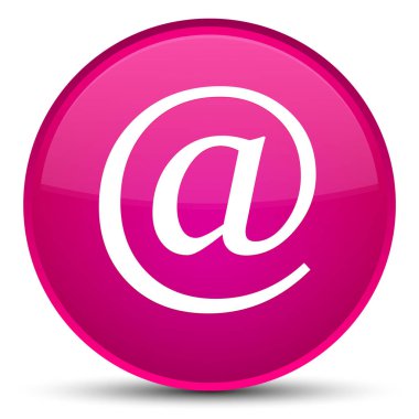 E-posta adresi simgesi özel pembe yuvarlak düğmesini