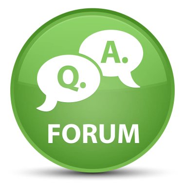 Forum (soru cevap balonu simgesinin) özel yumuşak yeşil yuvarlak ama