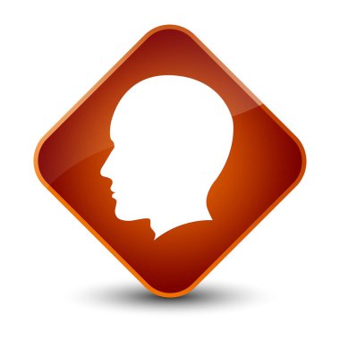 Baş erkek yüz kutsal kişilerin resmi zarif kahverengi elmas düğme