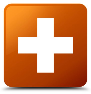 Ayrıca simge kahverengi kare düğmesi