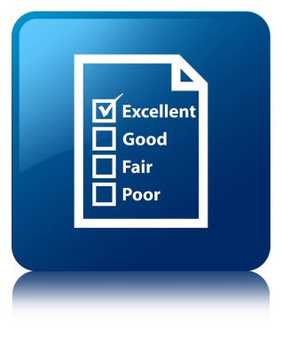 Soru formu simgesi mavi kare düğme