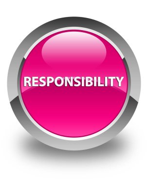 Sorumluluk parlak düğme pembe