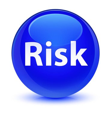 Risk camsı mavi yuvarlak düğmesi