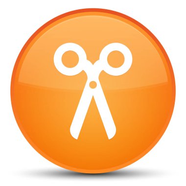 Makas kutsal kişilerin resmi özel turuncu yuvarlak düğme