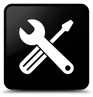 Araçlar simgesi siyah kare düğme