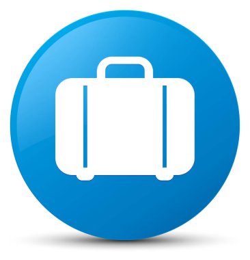 Çanta simgesi mavi düğme mavi