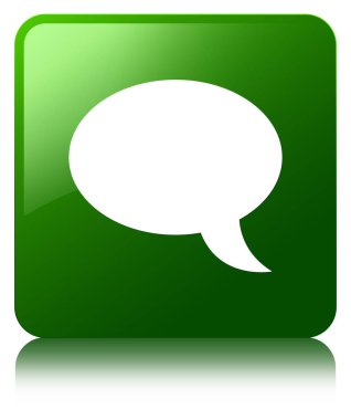 Sohbet simgesi yeşil kare düğme