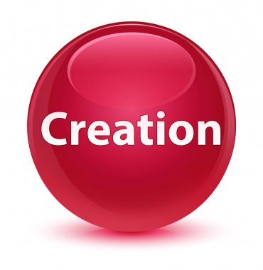 Oluşturma camsı pembe yuvarlak düğmesi