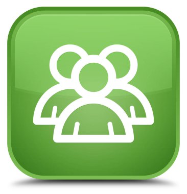 Grup simgesi özel yumuşak yeşil kare düğme