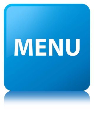 Menü camgöbeği mavi kare düğme