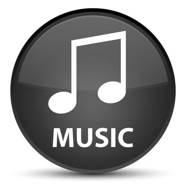 Müzik (tune simgesi) özel siyah yuvarlak düğmesi