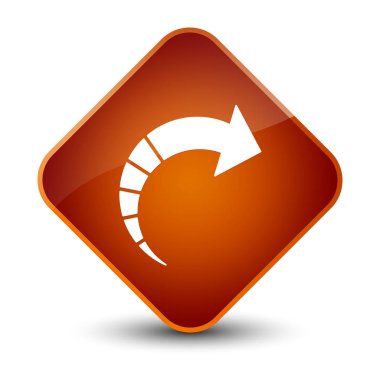 İleri ok simgesi zarif kahverengi elmas düğmesini