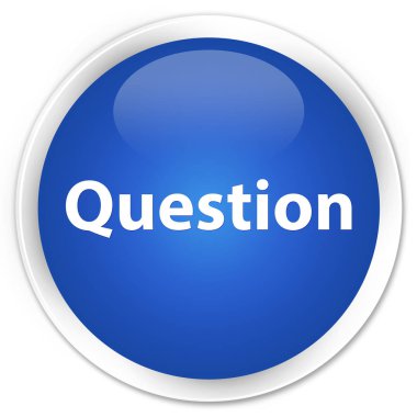 Soru sigorta primi mavi yuvarlak düğmesi