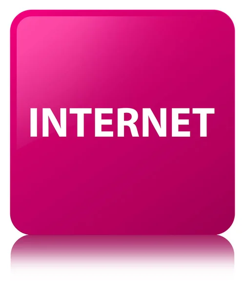 Internet pink square button — Stock Photo, Image