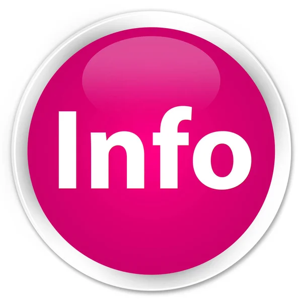 Info prémium rózsaszín kerek gomb — Stock Fotó