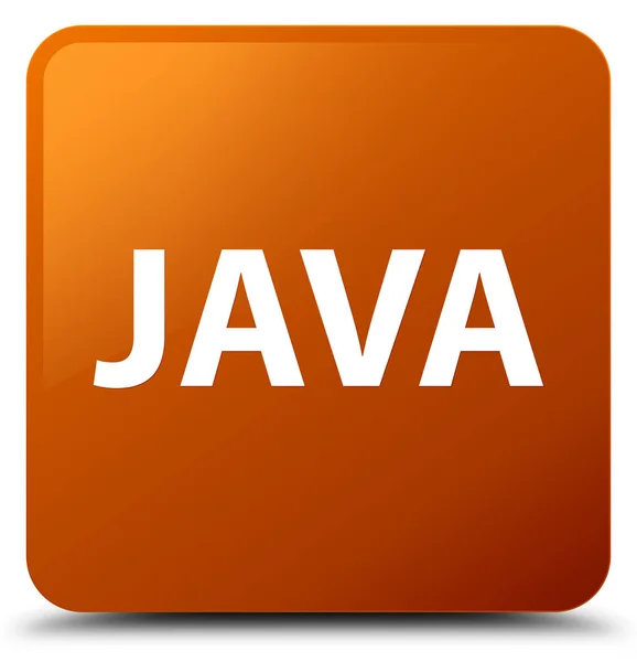 Java brown square button — Stock Photo, Image