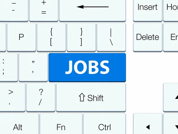 İşleri mavi klavye düğme — Stok fotoğraf