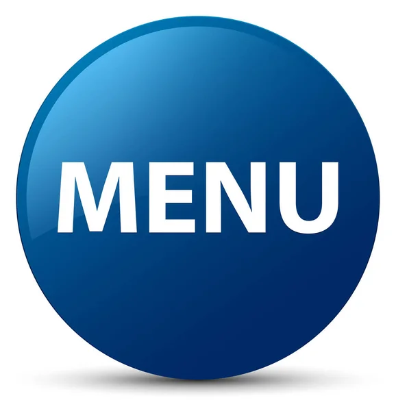 Menu blue round button — Stock Photo, Image