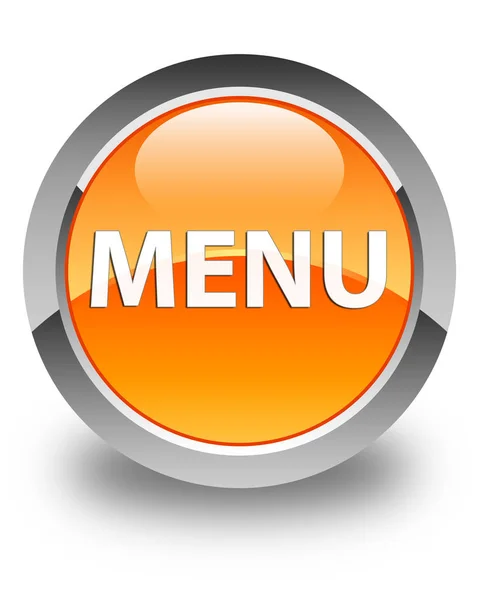 Menu glossy orange round button — Stock Photo, Image